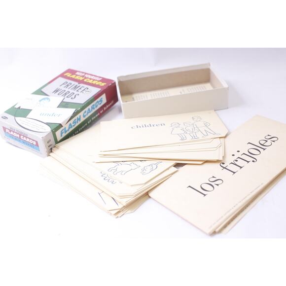 Primer Words, Flash Cards, Help Yourself, Set No 7, 1960, Whitman Publishing - Picture 1 of 3